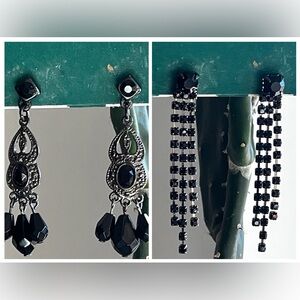 Set of Two Black Earrings